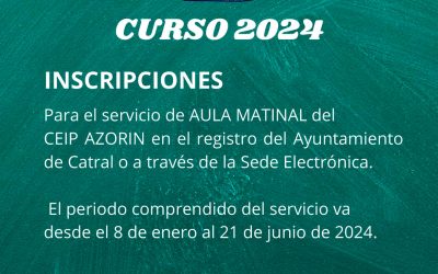 Inscripción aula matinal 2024